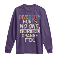 Diversity Hurts No One Long Sleeve Shirt Equality and Inclusion Bold Statement - Wonder Print Shop