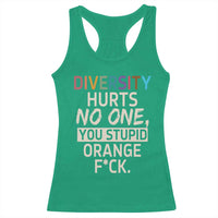 Diversity Hurts No One Racerback Tank Top Equality and Inclusion Bold Statement - Wonder Print Shop