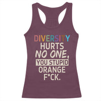 Diversity Hurts No One Racerback Tank Top Equality and Inclusion Bold Statement - Wonder Print Shop