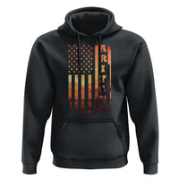 Patriotic Arizona Flag Sunset Graphic Hoodie American Flag Southwest Desert Saguaro Cactus State Pride Souvenir