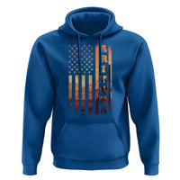 Patriotic Arizona Flag Sunset Graphic Hoodie American Flag Southwest Desert Saguaro Cactus State Pride Souvenir
