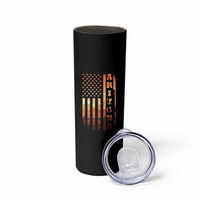Patriotic Arizona Flag Sunset Graphic Skinny Tumbler American Flag Southwest Desert Saguaro Cactus State Pride Souvenir