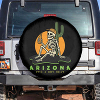 Funny Arizona Its A Dry Heat Skeleton Graphic Spare Tire Cover Vintage Desert Drinking Beer Saguaro Cactus Souvenir