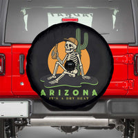 Funny Arizona Its A Dry Heat Skeleton Graphic Spare Tire Cover Vintage Desert Drinking Beer Saguaro Cactus Souvenir