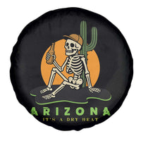 Funny Arizona Its A Dry Heat Skeleton Graphic Spare Tire Cover Vintage Desert Drinking Beer Saguaro Cactus Souvenir
