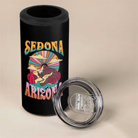 Vintage Retro Sedona Arizona Graphic 4 in 1 Can Cooler Tumbler Psychedelic Red Rock Mountain Sunset Travel Souvenir