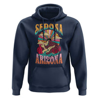 Vintage Retro Sedona Arizona Graphic Hoodie Psychedelic Red Rock Mountain Sunset Travel Souvenir