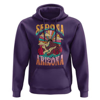 Vintage Retro Sedona Arizona Graphic Hoodie Psychedelic Red Rock Mountain Sunset Travel Souvenir