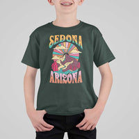 Vintage Retro Sedona Arizona Graphic T Shirt For Kid Psychedelic Red Rock Mountain Sunset Travel Souvenir