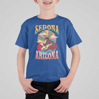 Vintage Retro Sedona Arizona Graphic T Shirt For Kid Psychedelic Red Rock Mountain Sunset Travel Souvenir