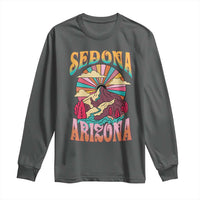 Vintage Retro Sedona Arizona Graphic Long Sleeve Shirt Psychedelic Red Rock Mountain Sunset Travel Souvenir