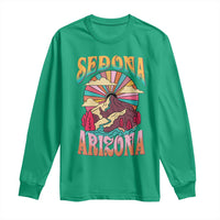 Vintage Retro Sedona Arizona Graphic Long Sleeve Shirt Psychedelic Red Rock Mountain Sunset Travel Souvenir
