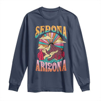 Vintage Retro Sedona Arizona Graphic Long Sleeve Shirt Psychedelic Red Rock Mountain Sunset Travel Souvenir