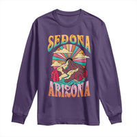 Vintage Retro Sedona Arizona Graphic Long Sleeve Shirt Psychedelic Red Rock Mountain Sunset Travel Souvenir