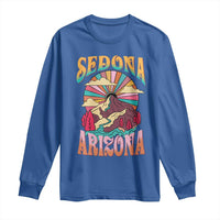 Vintage Retro Sedona Arizona Graphic Long Sleeve Shirt Psychedelic Red Rock Mountain Sunset Travel Souvenir