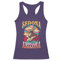 Vintage Retro Sedona Arizona Graphic Racerback Tank Top Psychedelic Red Rock Mountain Sunset Travel Souvenir