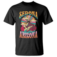 Vintage Retro Sedona Arizona Graphic T Shirt Psychedelic Red Rock Mountain Sunset Travel Souvenir