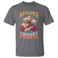 Vintage Retro Sedona Arizona Graphic T Shirt Psychedelic Red Rock Mountain Sunset Travel Souvenir