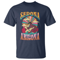Vintage Retro Sedona Arizona Graphic T Shirt Psychedelic Red Rock Mountain Sunset Travel Souvenir