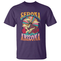 Vintage Retro Sedona Arizona Graphic T Shirt Psychedelic Red Rock Mountain Sunset Travel Souvenir