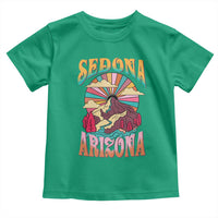 Vintage Retro Sedona Arizona Graphic Toddler T Shirt Psychedelic Red Rock Mountain Sunset Travel Souvenir