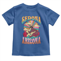Vintage Retro Sedona Arizona Graphic Toddler T Shirt Psychedelic Red Rock Mountain Sunset Travel Souvenir