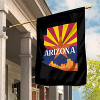 Arizona State Flag Map Graphic Garden Flag Southwest Sunburst Cactus State Pride Souvenir