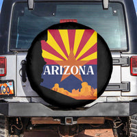 Arizona State Flag Map Graphic Spare Tire Cover Southwest Sunburst Cactus State Pride Souvenir