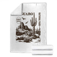 Vintage Saguaro National Park Est 1994 Graphic Throw Blanket Retro Arizona Desert Mountain Hiking Souvenir