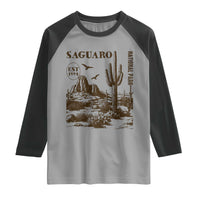 Vintage Saguaro National Park Est 1994 Graphic Raglan Shirt Retro Arizona Desert Mountain Hiking Souvenir