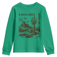 Vintage Saguaro National Park Est 1994 Graphic Youth Sweatshirt Retro Arizona Desert Mountain Hiking Souvenir