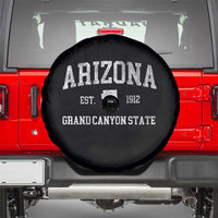Vintage Distressed Arizona Grand Canyon State Graphic Spare Tire Cover Retro 1912 Varsity Map Souvenir