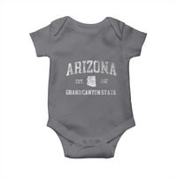 Vintage Distressed Arizona Grand Canyon State Graphic Baby Onesie Retro 1912 Varsity Map Souvenir