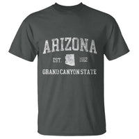 Vintage Distressed Arizona Grand Canyon State Graphic T Shirt Retro 1912 Varsity Map Souvenir