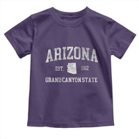 Vintage Distressed Arizona Grand Canyon State Graphic Toddler T Shirt Retro 1912 Varsity Map Souvenir