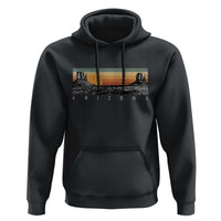 Retro Arizona Sunset Monument Valley Graphic Hoodie Panoramic Desert Red Rocks Landscape Souvenir