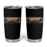 Retro Arizona Sunset Monument Valley Graphic Tumbler Cup Panoramic Desert Red Rocks Landscape Souvenir