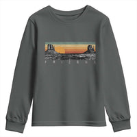 Retro Arizona Sunset Monument Valley Graphic Youth Sweatshirt Panoramic Desert Red Rocks Landscape Souvenir