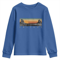 Retro Arizona Sunset Monument Valley Graphic Youth Sweatshirt Panoramic Desert Red Rocks Landscape Souvenir