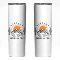 Retro Saguaro National Park Sunset Graphic Skinny Tumbler Vintage Arizona Desert Mountain Badge Souvenir