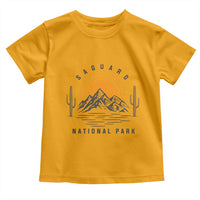 Retro Saguaro National Park Sunset Graphic Toddler T Shirt Vintage Arizona Desert Mountain Badge Souvenir