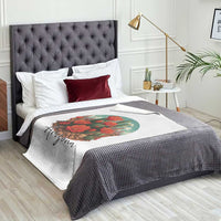 Beautiful Blooming Cactus Flower Arizona Graphic Throw Blanket Vintage Desert Botanical Floral Nature Souvenir