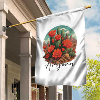 Beautiful Blooming Cactus Flower Arizona Graphic Garden Flag Vintage Desert Botanical Floral Nature Souvenir