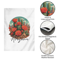 Beautiful Blooming Cactus Flower Arizona Graphic Garden Flag Vintage Desert Botanical Floral Nature Souvenir