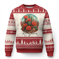 Beautiful Blooming Cactus Flower Arizona Graphic Ugly Christmas Sweater Vintage Desert Botanical Floral Nature Souvenir