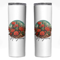 Beautiful Blooming Cactus Flower Arizona Graphic Skinny Tumbler Vintage Desert Botanical Floral Nature Souvenir