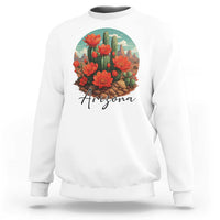 Beautiful Blooming Cactus Flower Arizona Graphic Sweatshirt Vintage Desert Botanical Floral Nature Souvenir