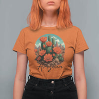 Beautiful Blooming Cactus Flower Arizona Graphic T Shirt For Women Vintage Desert Botanical Floral Nature Souvenir