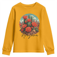 Beautiful Blooming Cactus Flower Arizona Graphic Youth Sweatshirt Vintage Desert Botanical Floral Nature Souvenir