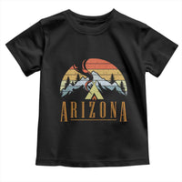 Vintage Arizona Camping Mountain Graphic Toddler T Shirt Retro Sunset Wilderness Outdoor Adventure Souvenir